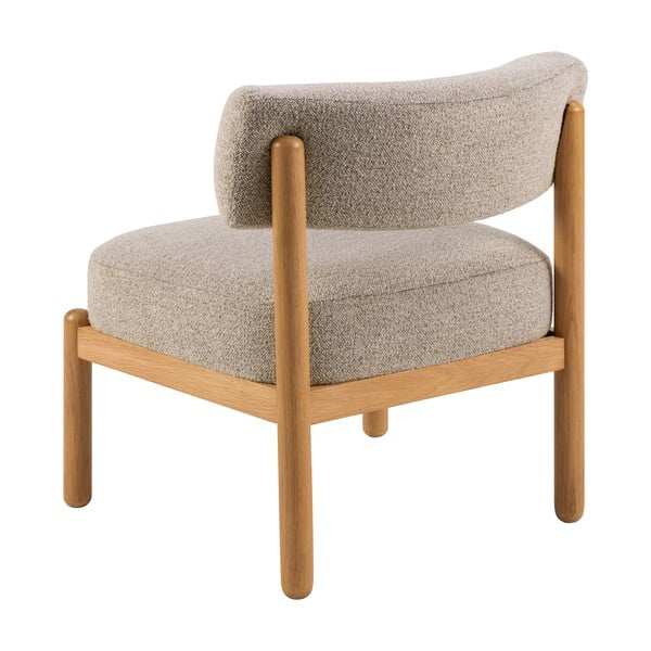 Bež fotelj iz tkanine bouclé Burley – Actona-image-2