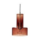 Rjava zatemnitvena viseča svetilka s steklenim senčilom ø 20 cm Ripple – Hübsch