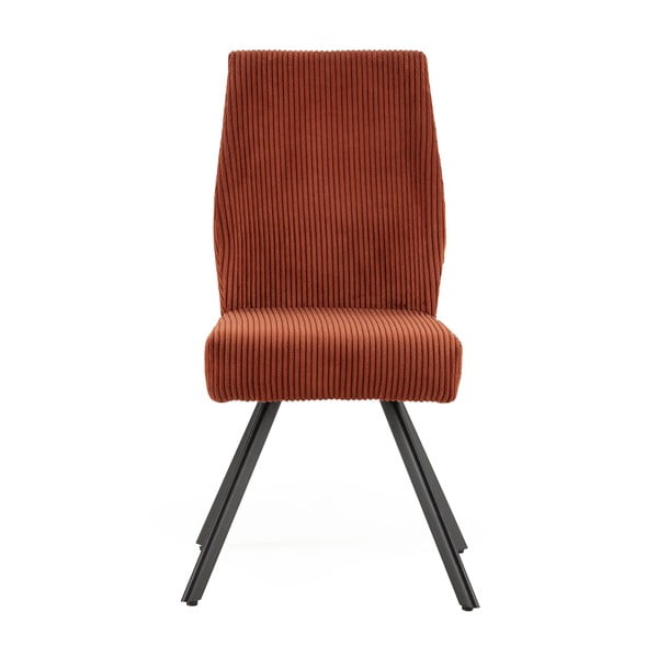 Oranžni jedilni stoli iz rebrastega žameta v kompletu 2 ks Anibal – Marckeric-image-2