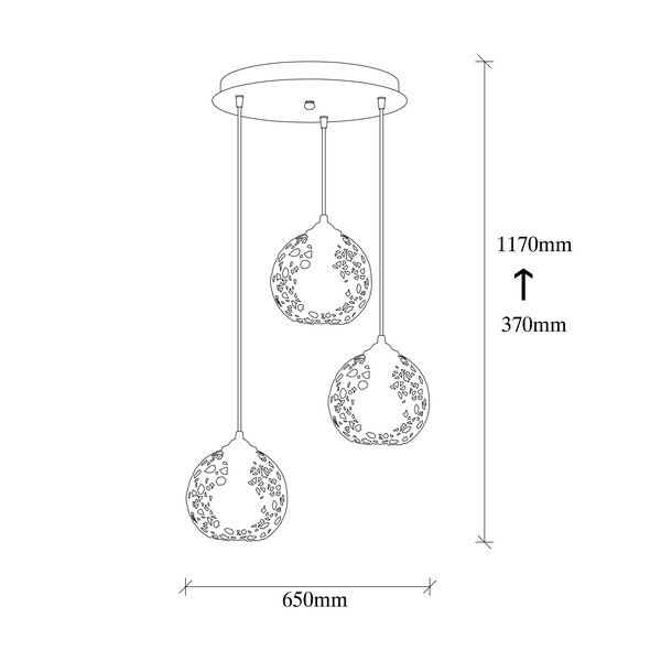 Črna viseča svetilka ø 65 cm Fellini – Opviq lights-image-3