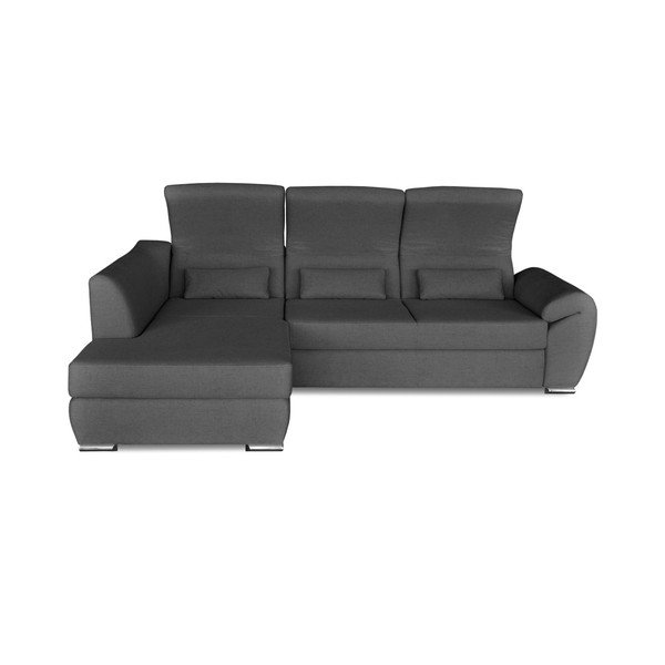 Temno siva kotna raztegljiva sedežna garnitura Windsor & Co. Zofe Epsilon, levi vogal-image-2