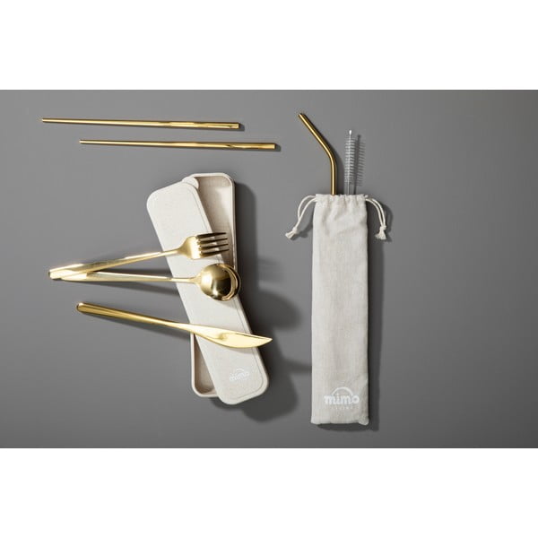 Pribor iz nerjavečega jekla v zlati barvi 6 ks Mimo – Premier Housewares-image-1