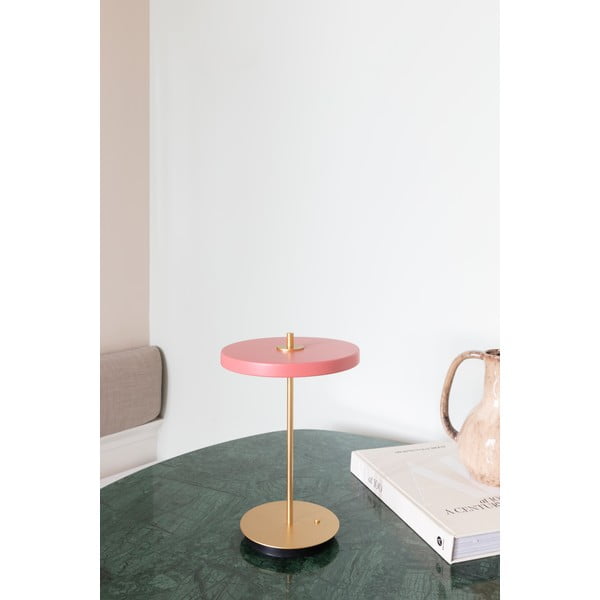 Rožnata LED zatemnitvena namizna svetilka s kovinskim senčnikom (višina 31 cm) Asteria Move – UMAGE-image-4