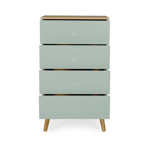 Zelena komoda z nogami iz hrastovega lesa Tenzo Dot, širina 55 cm-image-3