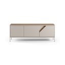 Kremno bela/naravna komoda v hrastovem dekorju 150x55x35 cm Lilou – Marckeric