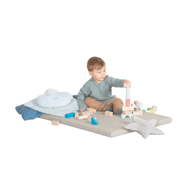 Bež otroška igralna podloga 78x100 cm Greyish gesteppt – Roba-image-4