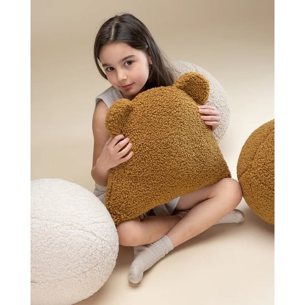 Rjava otroška blazina bouclé Bear – Wigiwama-image-1
