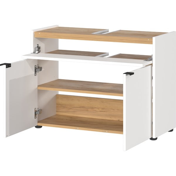 Bela omarica za pod umivalnik 80x60 cm Forano – Germania-image-3