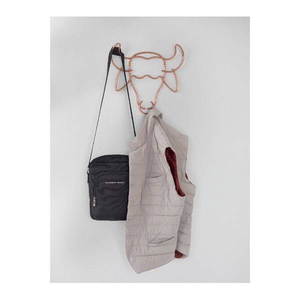 Stenski obešalnik v obliki bivola Metaltex, širina 34 cm-image-1