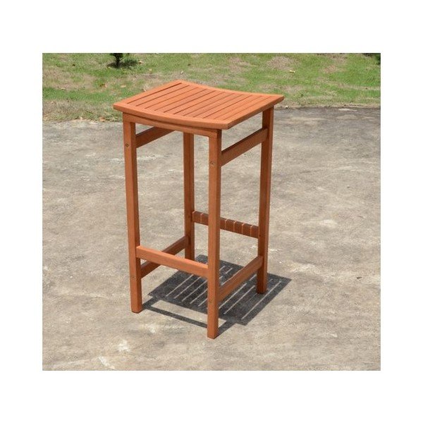 Rjavi vrtni barski stoli v kompletu 2 ks iz masivnega lesa Palmdale – Garden Pleasure-image-2