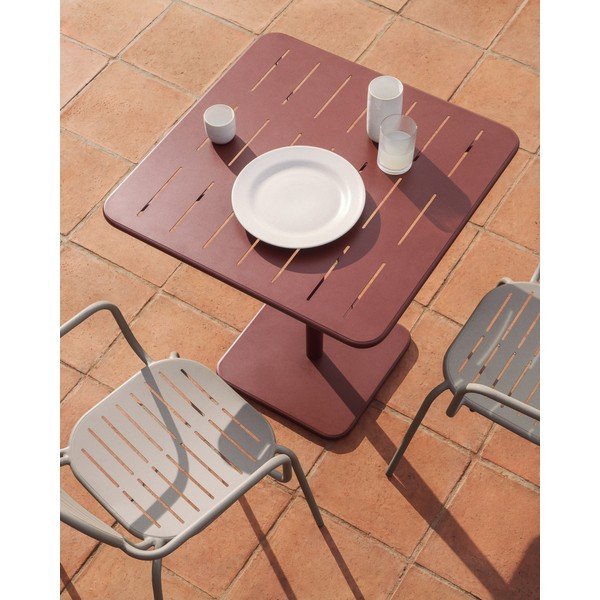 Jeklena vrtna miza 70x70 cm Brai – Kave Home-image-1