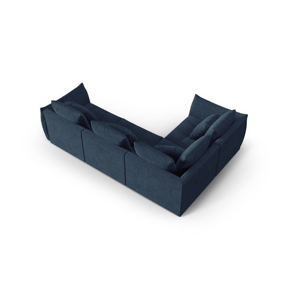 Temno modra kotna sedežna garnitura (levi kot/v obliki črke L) Bloom – Micadoni Home-image-3