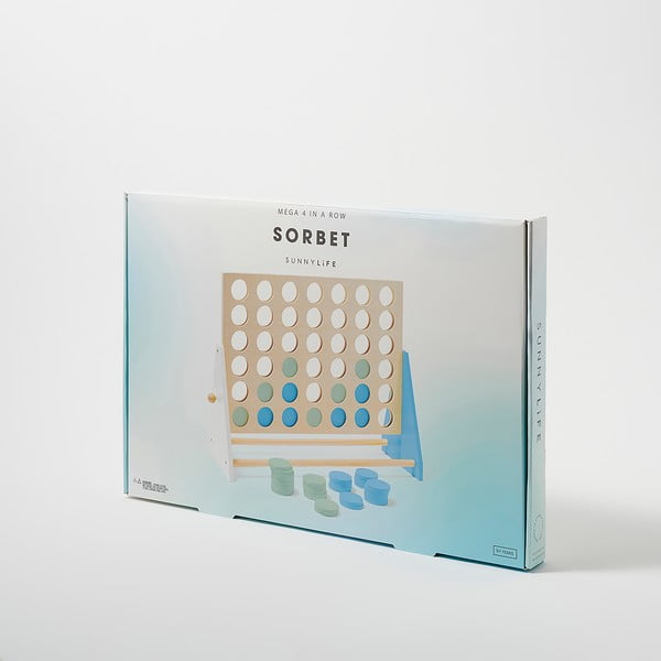 Namizna igra iz borovega lesa Sunnylife Four In a Row-image-1