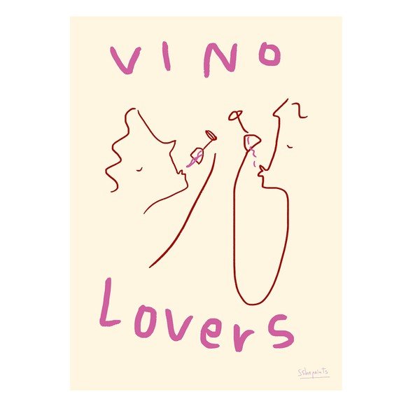 Plakat 50x70 cm Vino Lovers – Ruby Hughes – The Poster Club