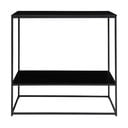 Črna stranska mizica s črno mizno ploščo 80x36 cm Vita – House Nordic