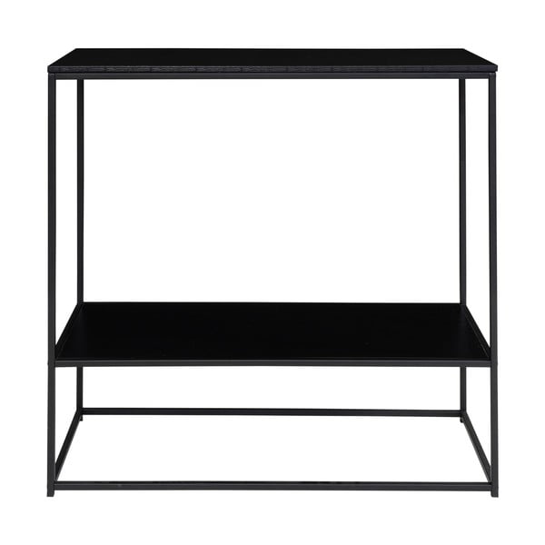Črna stranska mizica s črno mizno ploščo 80x36 cm Vita – House Nordic