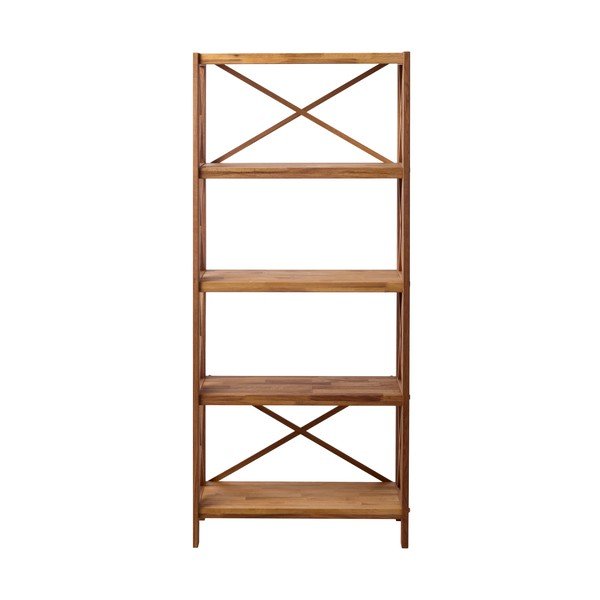 Regal iz masivnega hrasta v naravni barvi 70x161 cm X-Shelf – Unique Furniture