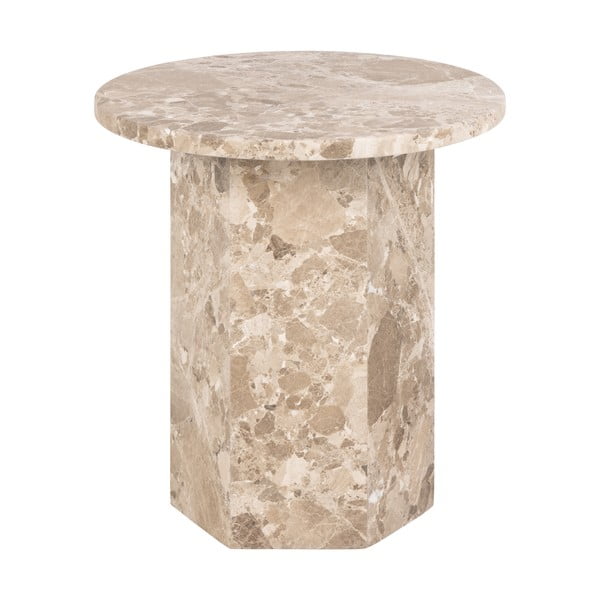 Marmorna okrogla stranska mizica ø 50 cm Naxos – Actona-image-4