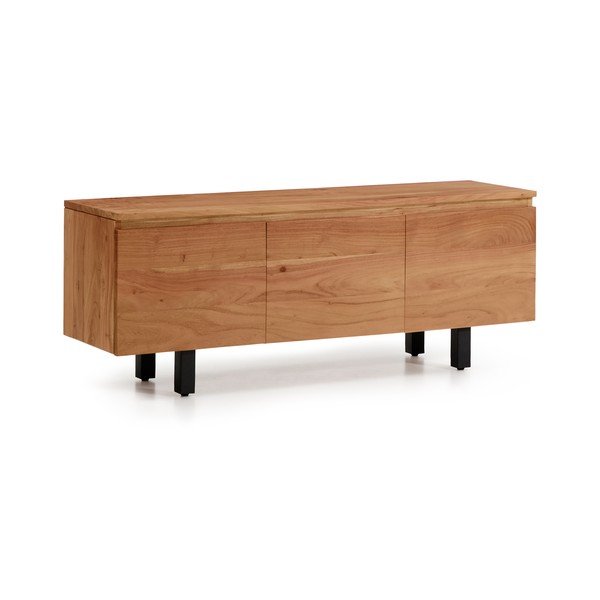 TV omarica iz masivne akacije v naravni barvi 150x58x40 cm Uxue – Kave Home-image-2