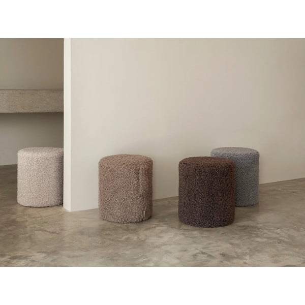 Rjav tabure iz tkanine bouclé Teddy – Blomus-image-4