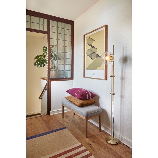 Medeninasta stoječa svetilka s steklenim senčilom (višina 147 cm) Bubble – Hübsch-image-3