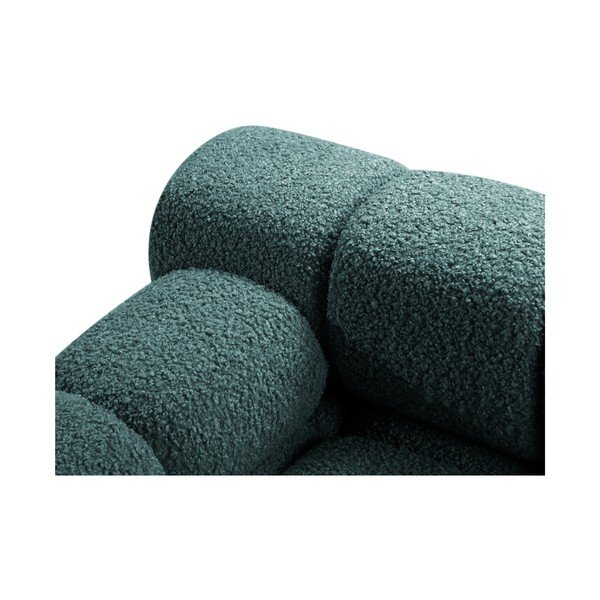 Modrozelena sedežna garnitura iz tkanine bouclé 188 cm – Micadoni -image-4