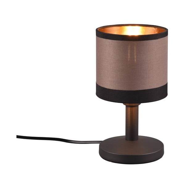 Črna/rjava namizna svetilka (višina 22 cm) Davos – Reality-image-1