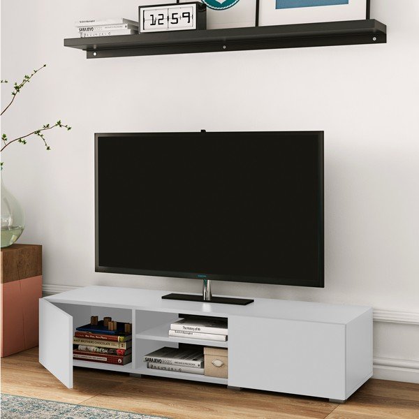 Bela TV omarica 140x31 cm Podium - TemaHome -image-1