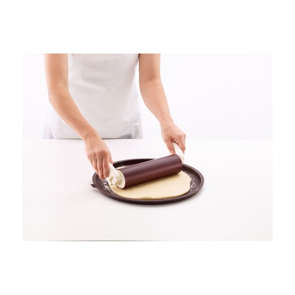 Rjava okrogla silikonska podloga za pico Lékué Pizza, ⌀ 36 cm-image-2