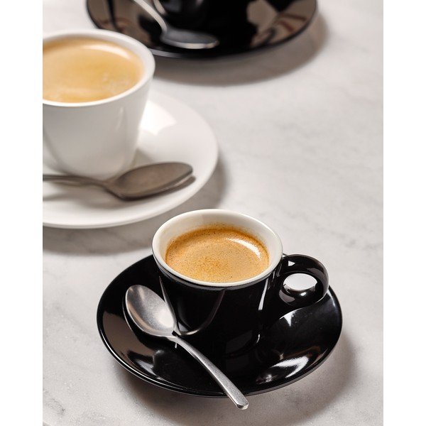 Črna porcelanasta skodelica za espresso 80 ml Barista – BonBistro-image-1