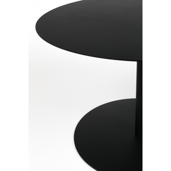 Črna kovinska okrogla klubska mizica ø 60 cm Snow – Zuiver-image-3