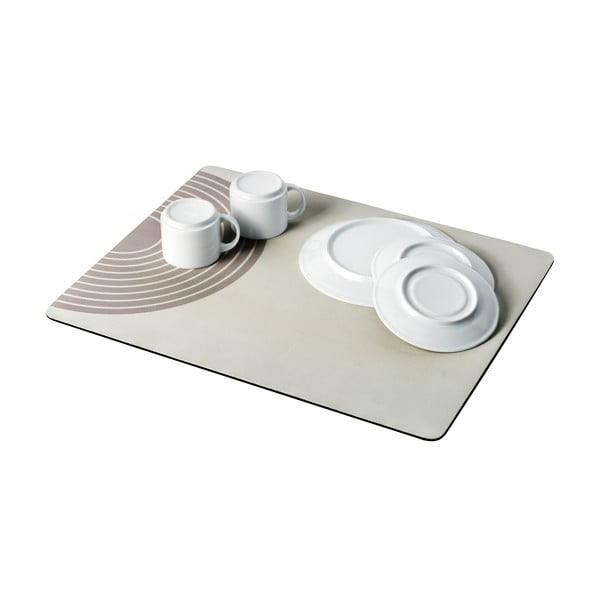 Bež gumijasta odcejalna podloga 50x40 cm Dima – Wenko