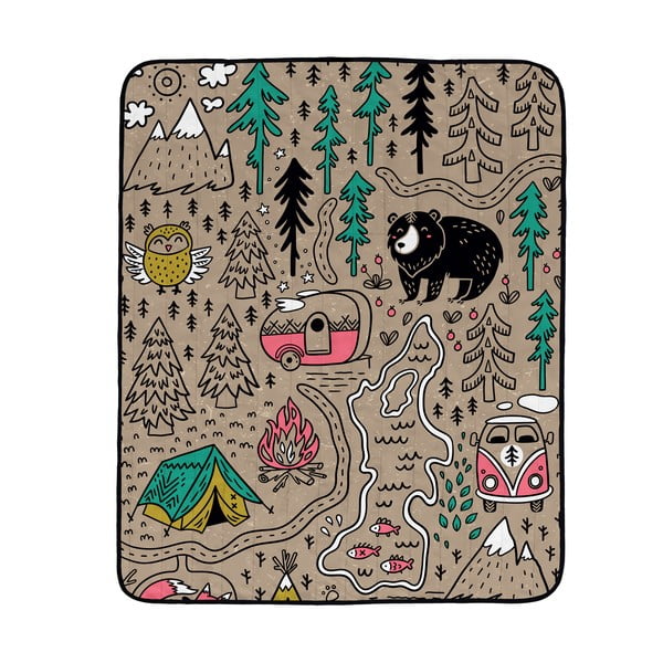 Piknik odeja Butter Kings Camping, 180 x 145 cm