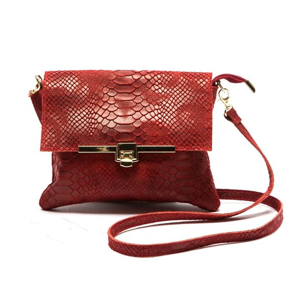 Rdeča usnjena torbica Sofia Cardoni Cira