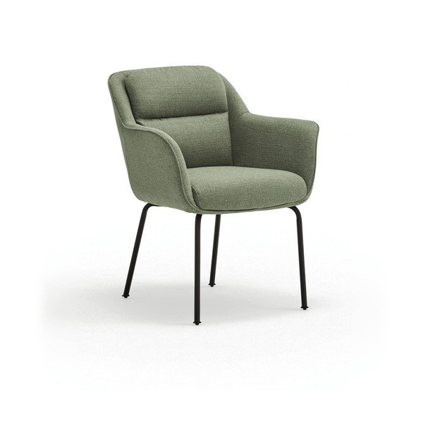 Zelen oblazinjen jedilni stol z nasloni za roke Sadira – Teulat