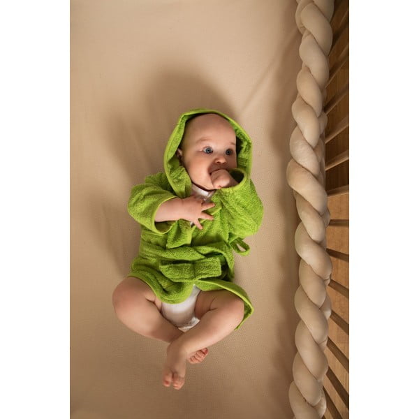 Temno roza bombažni otroški kopalni plašč velikosti 1-2 let - Tiseco Home Studio-image-3