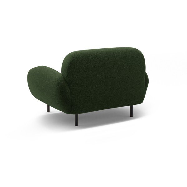 Zelen fotelj iz tkanine bouclé Poppy – Micadoni -image-2