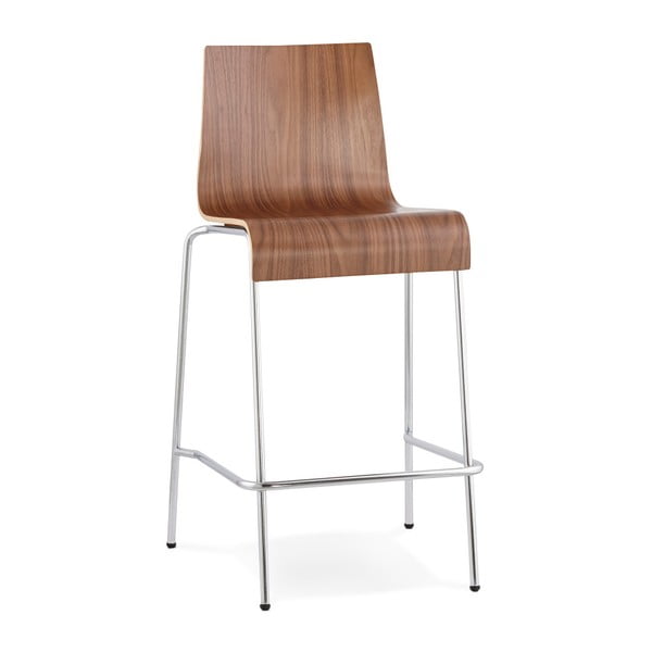 Kokoon Cobe barski stol s sedežem iz orehovega lesa, višina sedeža 65 cm