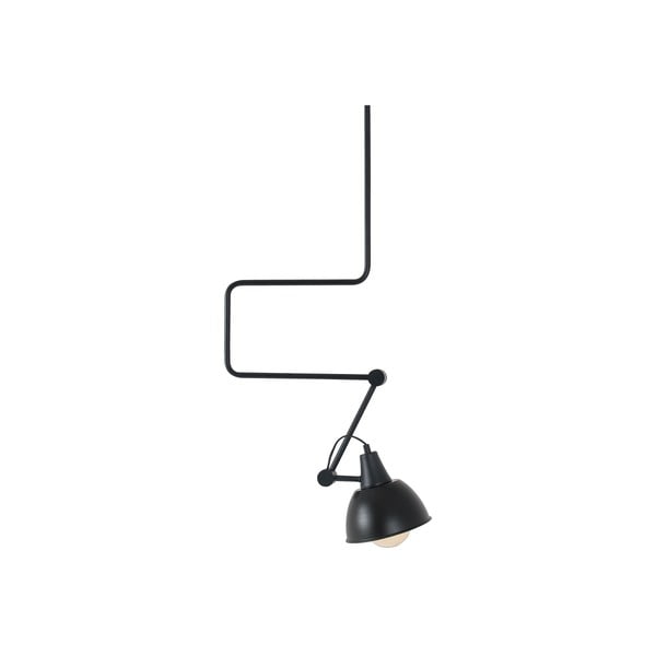 Črna viseča svetilka s kovinskim senčnikom 90x90 cm Coben - CustomForm