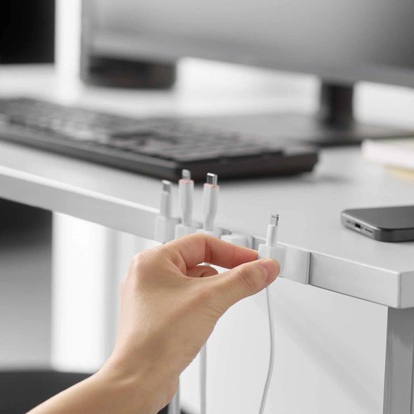 Beli kovinski organizatorji v kompletu 5 ks za kable Smart – YAMAZAKI-image-3