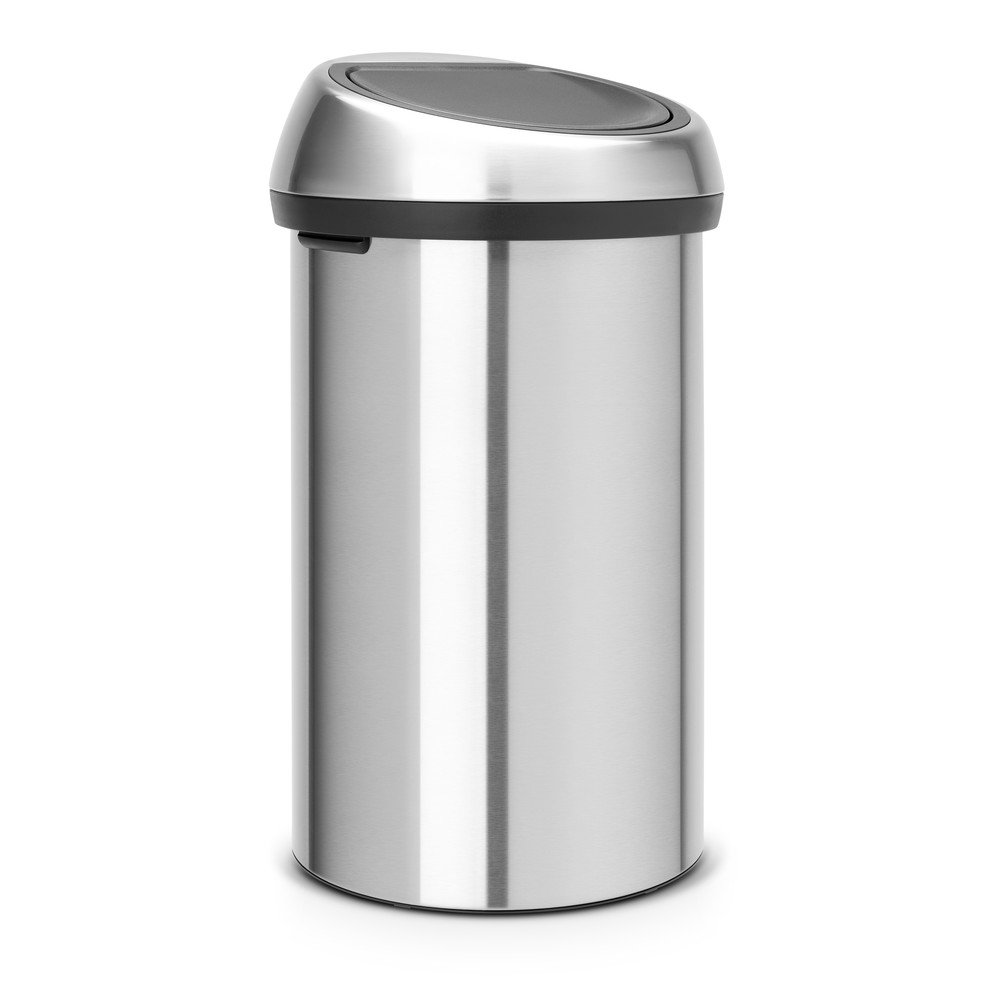 Jeklen koš za smeti na dotik v mat srebrni barvi 60 l Touch Bin