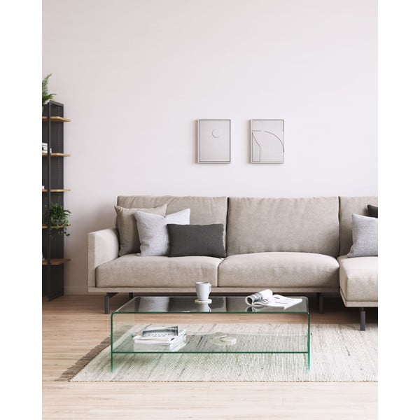 Steklena mizica 55x110 cm Burano – Kave Home-image-3