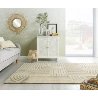 Bež volnena preproga 200x290 cm Zen Garden - Flair Rugs