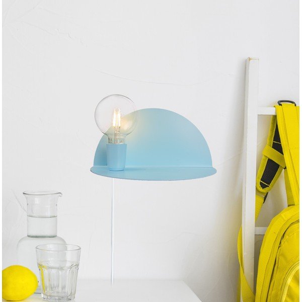 Modra stenska svetilka s polico Homemania Decor Shelfie-image-2