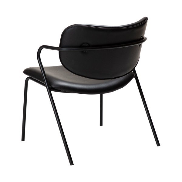 Črn fotelj iz imitacije usnja Zed – DAN-FORM Denmark-image-3