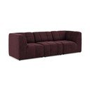 Bordo rdeča žametna sedežna garnitura 255 cm Aloha – Makamii
