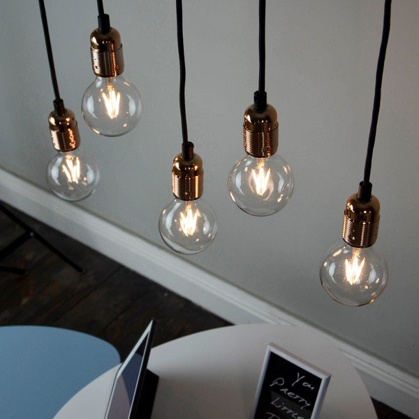 Viseča svetilka s petimi žarnicami in bakrenimi detajli Sotto Luce Uno-image-2