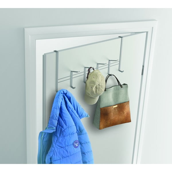 Kovinski obešalnik za vrata v srebrni barvi 45 cm - Metaltex-image-1