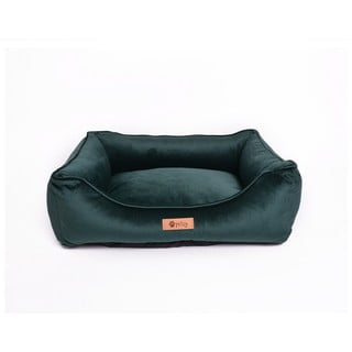 Temno zelena žametna postelja 65x50 cm Royal - Petsy