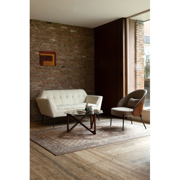 Kremno bela sedežna garnitura iz tkanine bouclé 150 cm Kate – Dutchbone-image-1